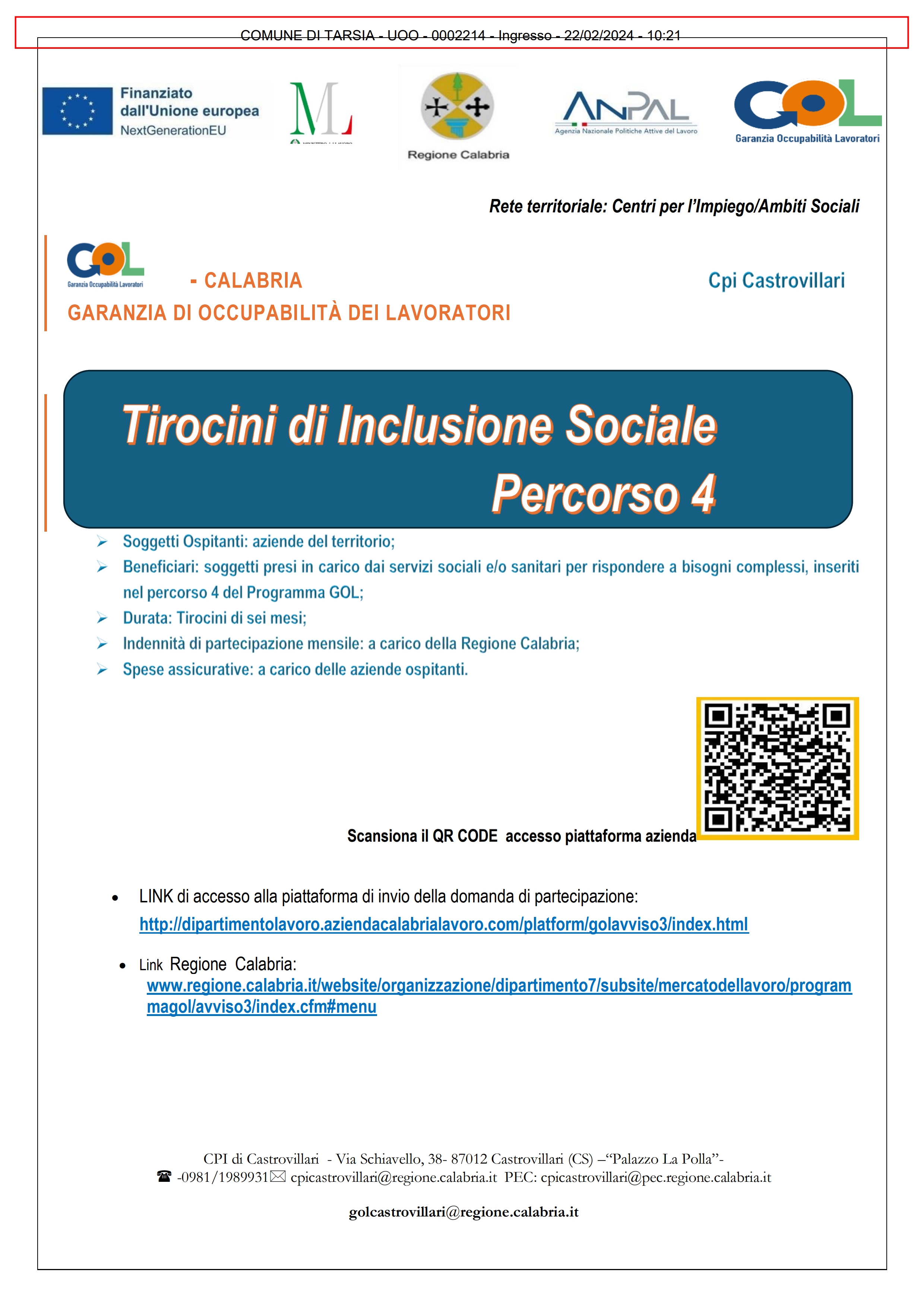 Tirocinio Inclusione Sociale 