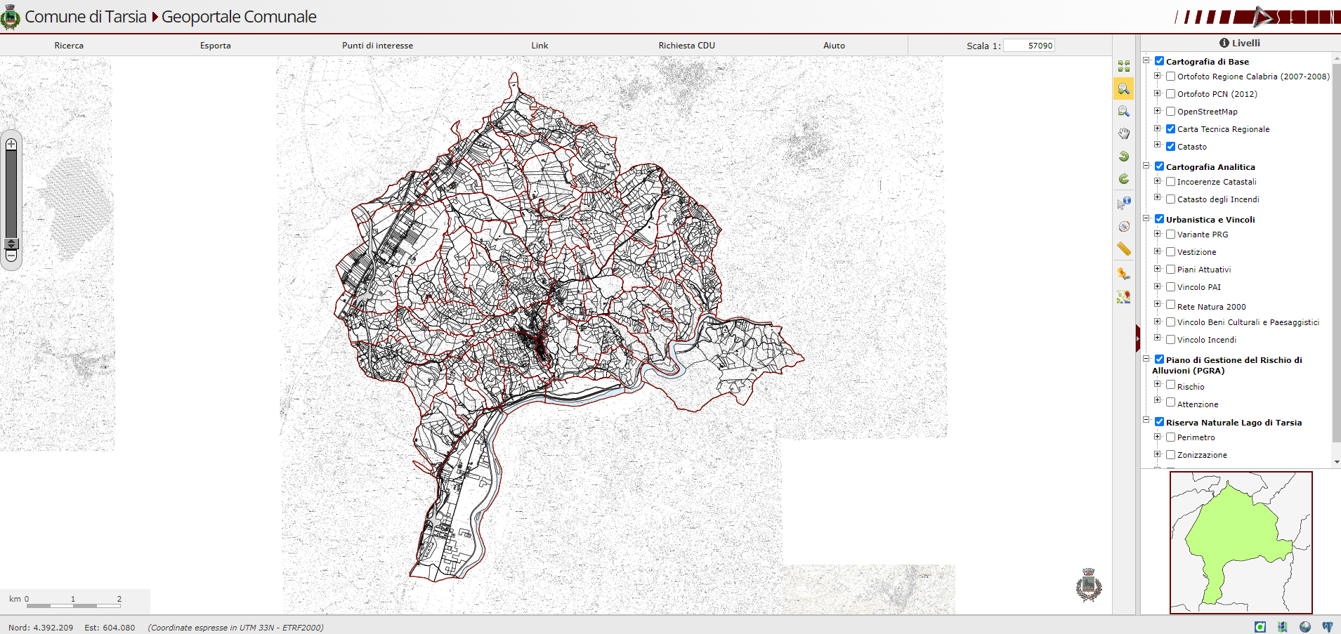 Attivazione Geo-Portale del Comune di Tarsia